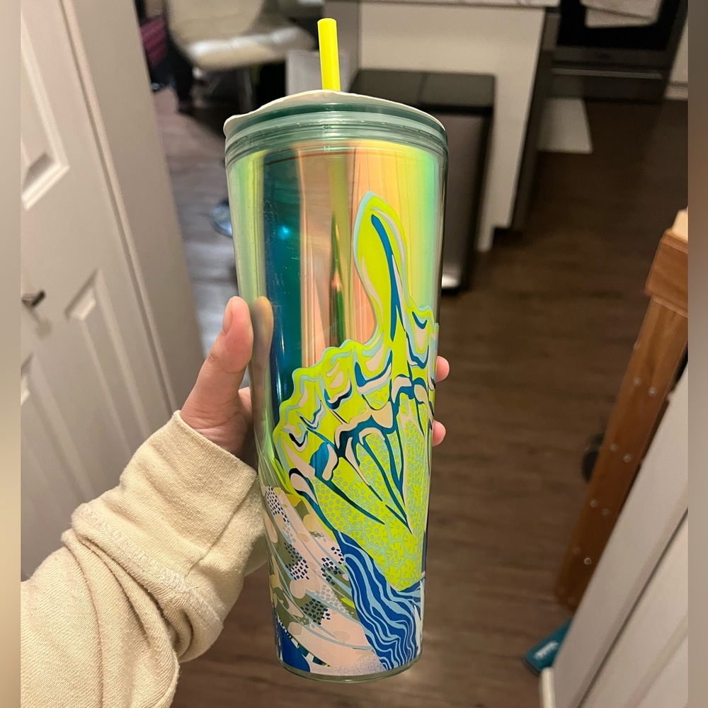 Starbucks Summer 2024 Canna Lily Butterfly Cold Cup 24oz NWT No Topper